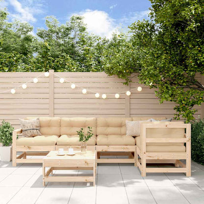 vidaXL 6 Piece Garden Lounge Set Solid Wood Pine 1