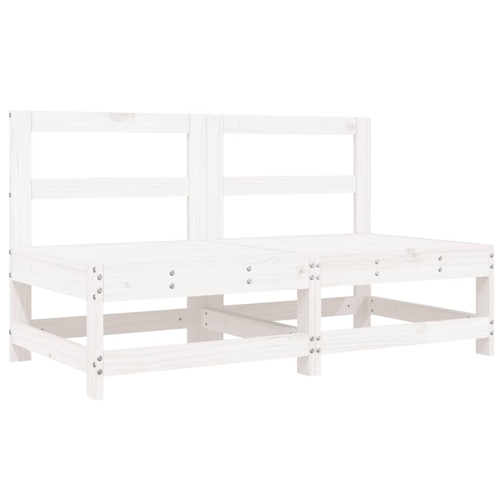 vidaXL 6 Piece Garden Lounge Set White Solid Wood Pine 3