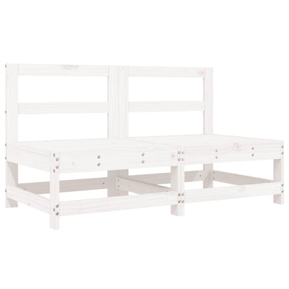 vidaXL 6 Piece Garden Lounge Set White Solid Wood Pine 3