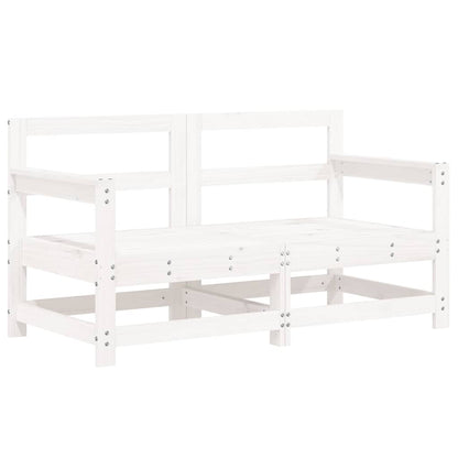 vidaXL 6 Piece Garden Lounge Set White Solid Wood Pine 4