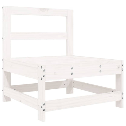 vidaXL 6 Piece Garden Lounge Set White Solid Wood Pine 5