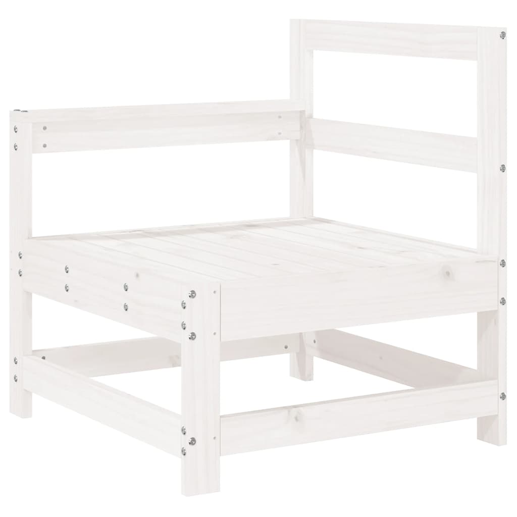 vidaXL 6 Piece Garden Lounge Set White Solid Wood Pine 6