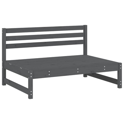 4 Piece Garden Lounge Set Grey Solid Wood Pine Grey pine