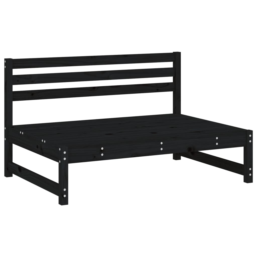 vidaXL 4 Piece Garden Lounge Set Black Solid Wood Pine 3
