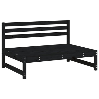 vidaXL 4 Piece Garden Lounge Set Black Solid Wood Pine 3