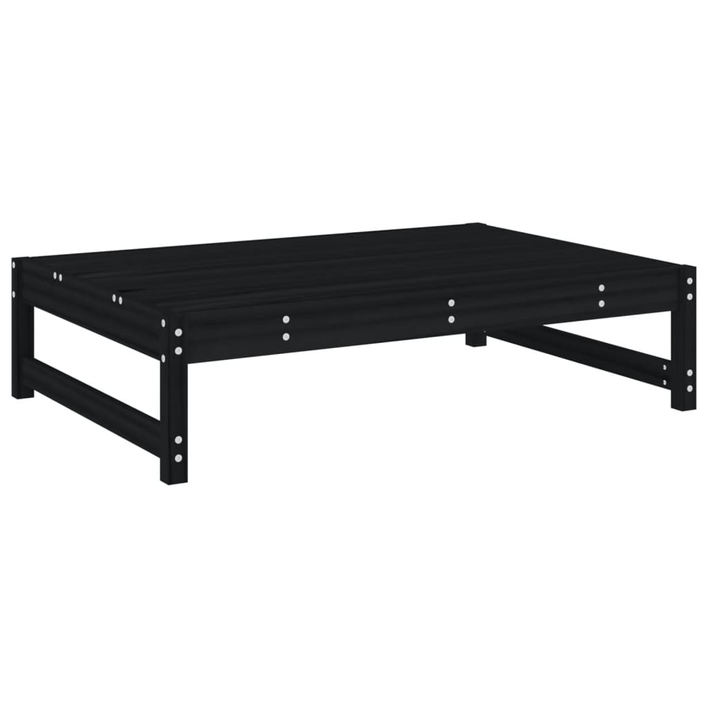 vidaXL 4 Piece Garden Lounge Set Black Solid Wood Pine 4