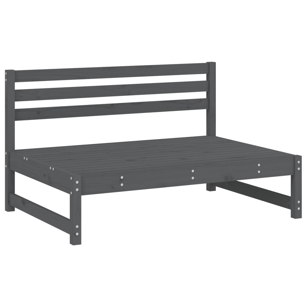 vidaXL 5 Piece Garden Lounge Set Grey Solid Wood Pine 3