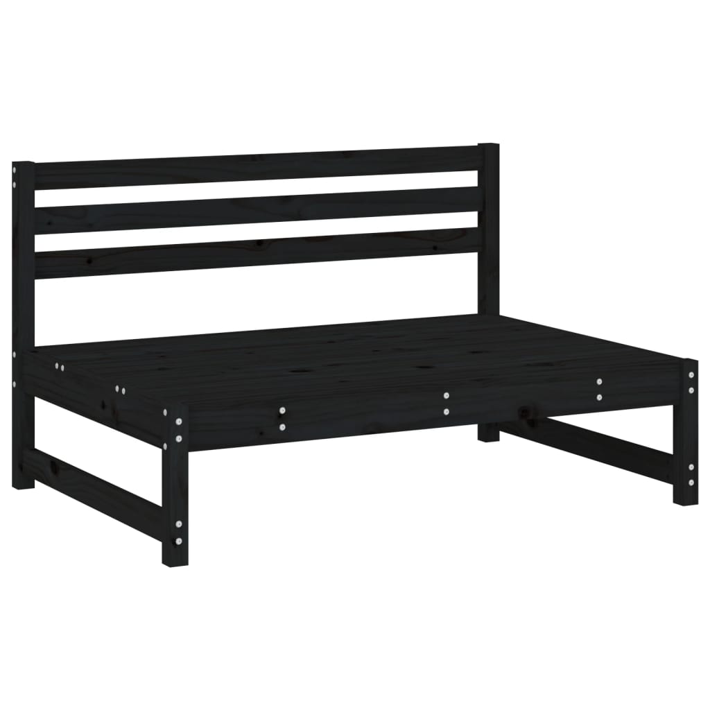 vidaXL 5 Piece Garden Lounge Set Black Solid Wood Pine 3