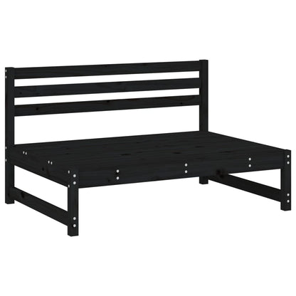 vidaXL 5 Piece Garden Lounge Set Black Solid Wood Pine 3