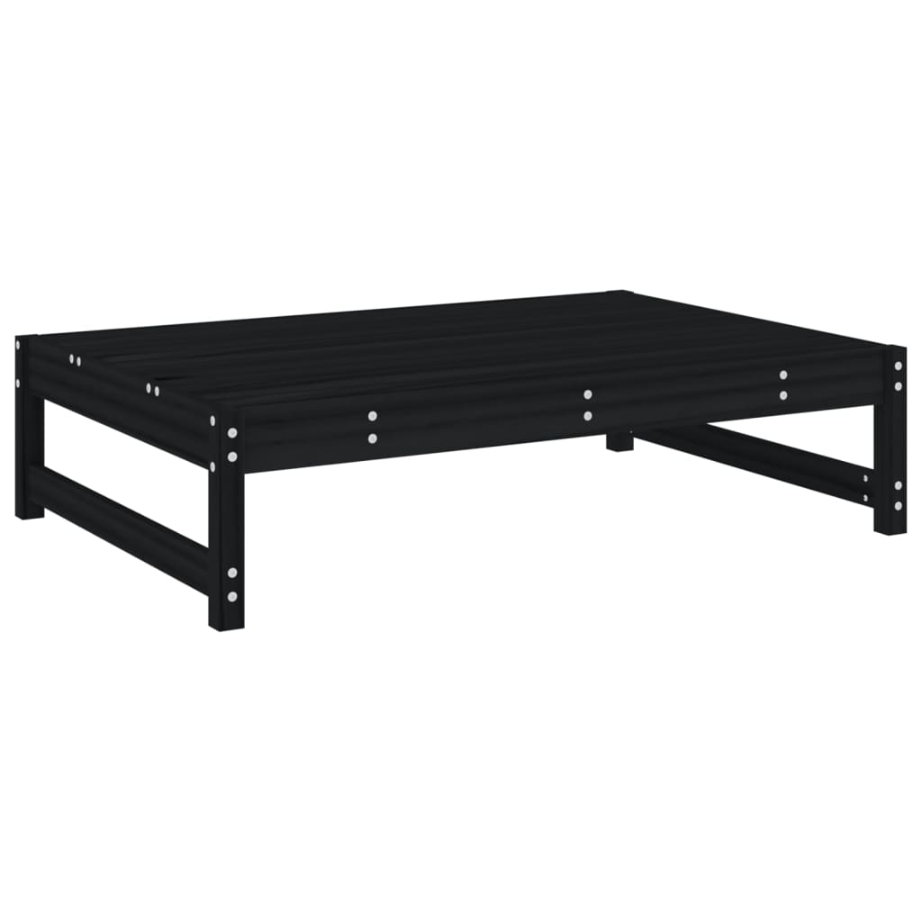 vidaXL 5 Piece Garden Lounge Set Black Solid Wood Pine 4
