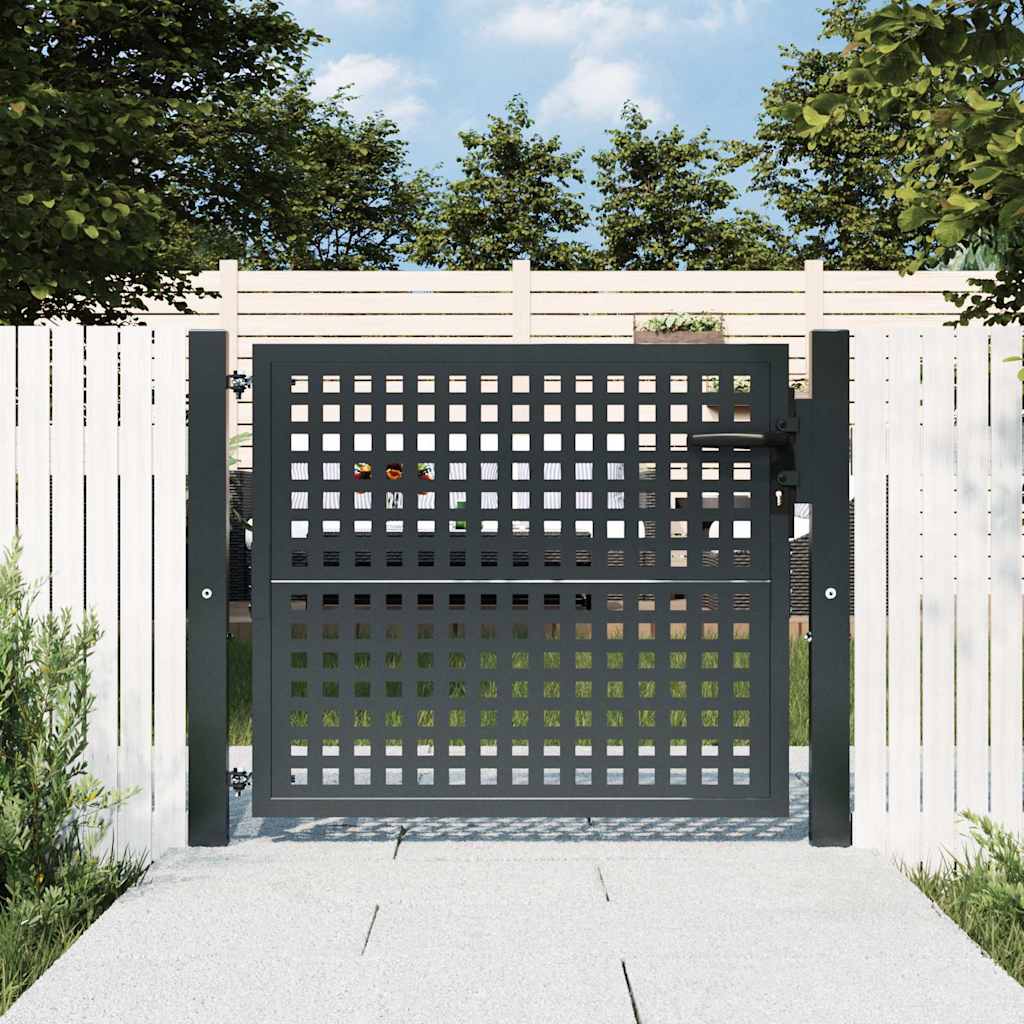 vidaXL Garden Gate Anthracite Steel