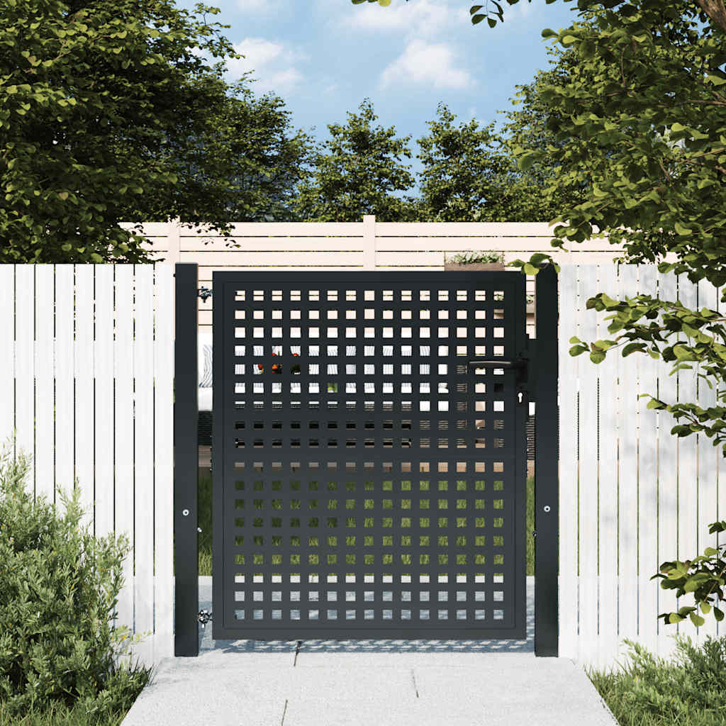 vidaXL Garden Gate Anthracite Steel