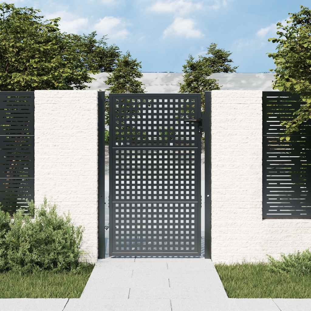 vidaXL Garden Gate Anthracite Steel
