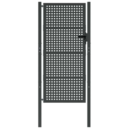 vidaXL Garden Gate Anthracite 100x175 cm Steel 3