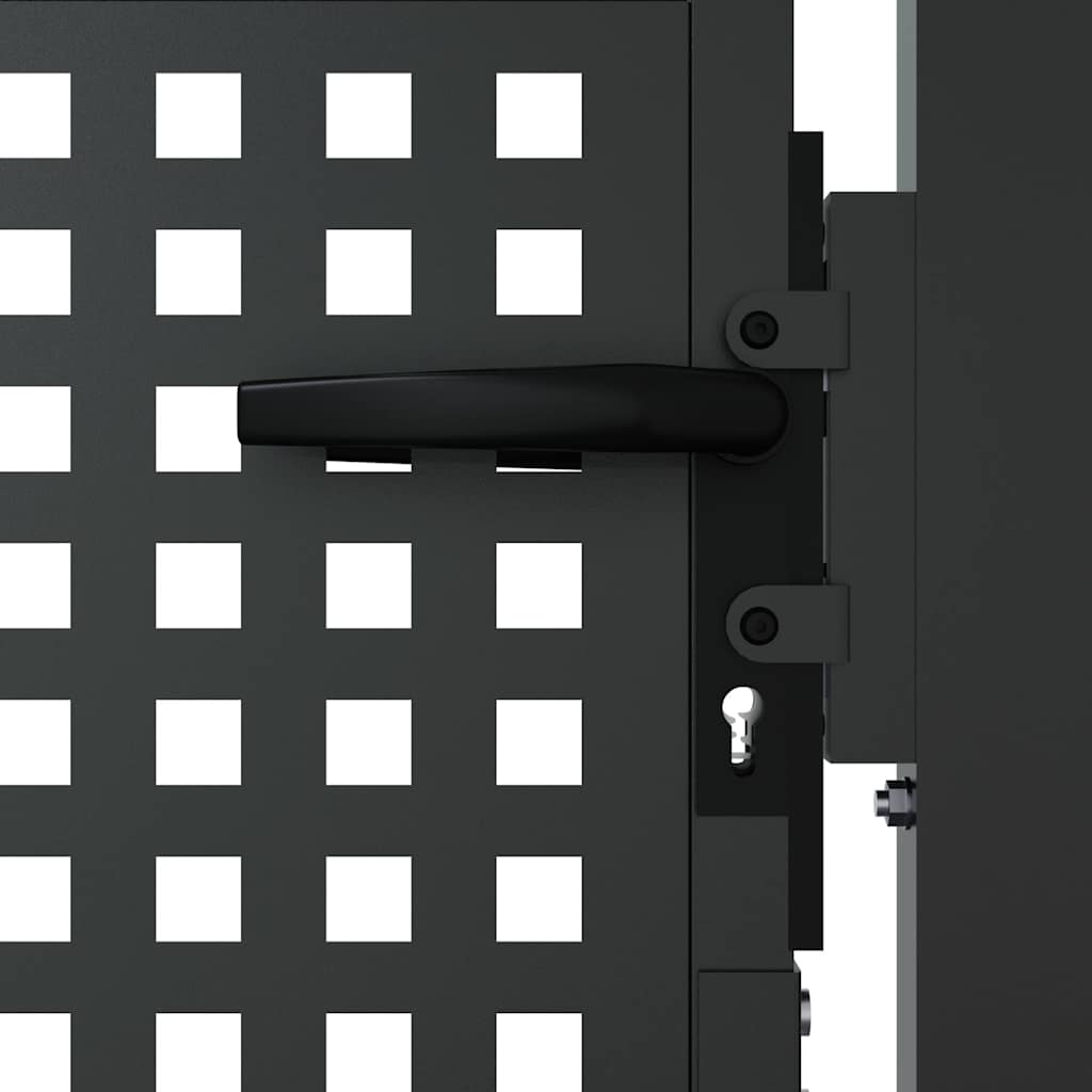 vidaXL Garden Gate Anthracite 100x175 cm Steel 4