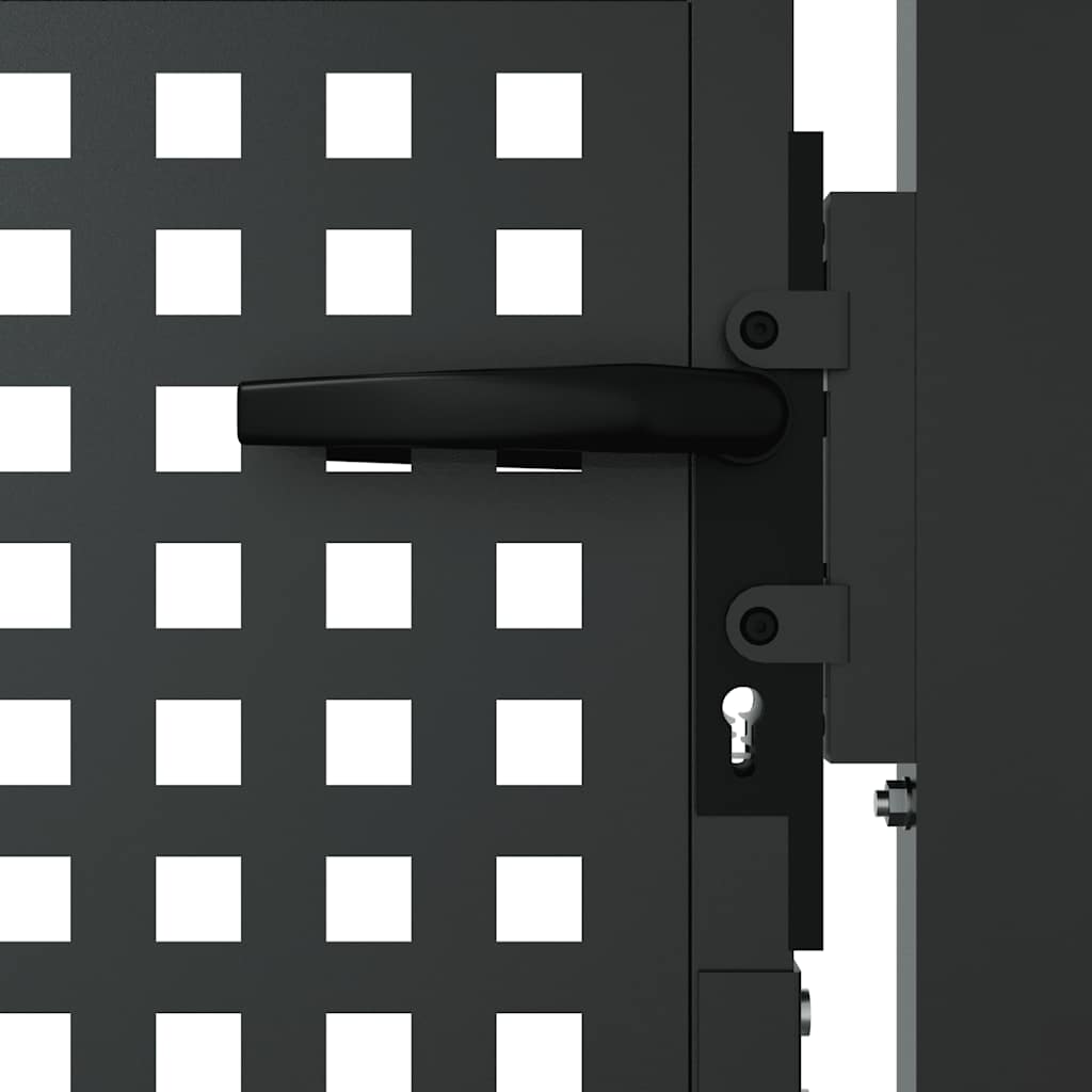 vidaXL Garden Gate Anthracite 100x200 cm Steel 4