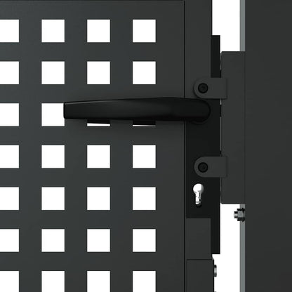 vidaXL Garden Gate Anthracite 100x200 cm Steel 4