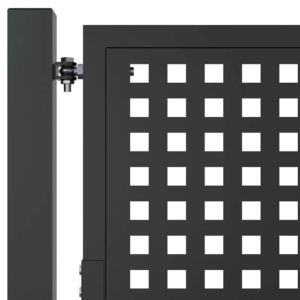 vidaXL Garden Gate Anthracite 100x200 cm Steel 5