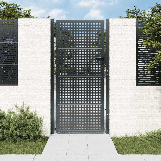 vidaXL Garden Gate Anthracite 100x200 cm Steel 1