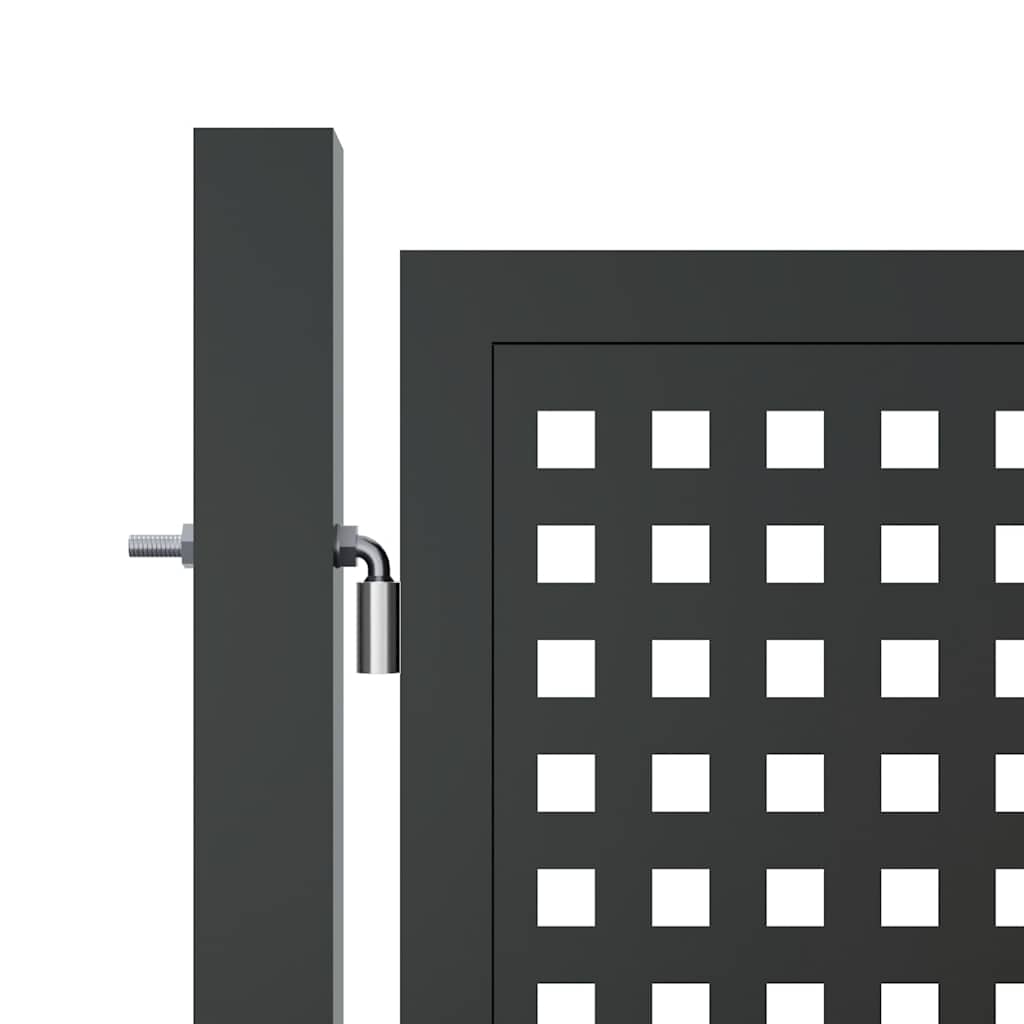 vidaXL Garden Gate Anthracite 300x75 cm Steel 4