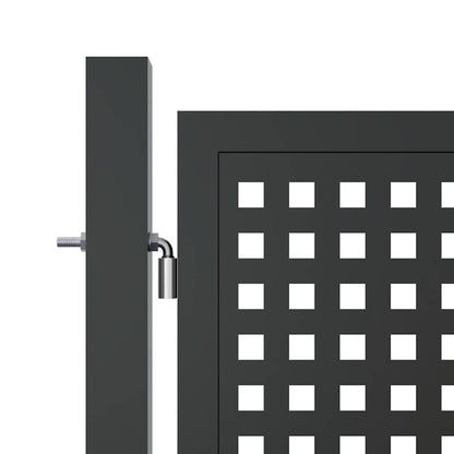 vidaXL Garden Gate Anthracite 300x75 cm Steel 4