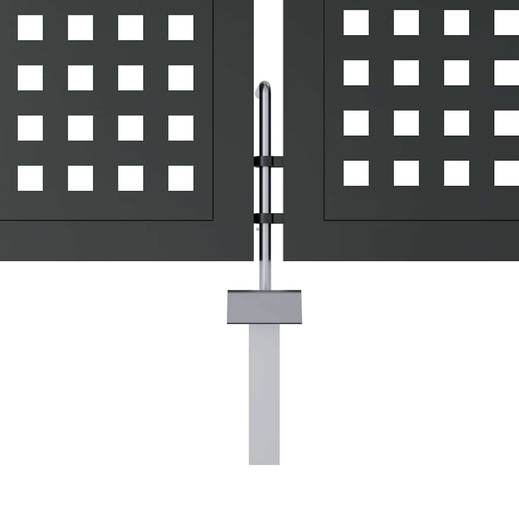 vidaXL Garden Gate Anthracite 300x75 cm Steel 5