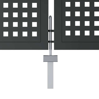 vidaXL Garden Gate Anthracite 300x75 cm Steel 5