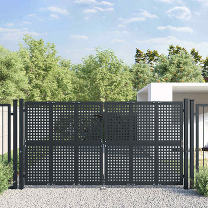 vidaXL Garden Gate Anthracite Steel