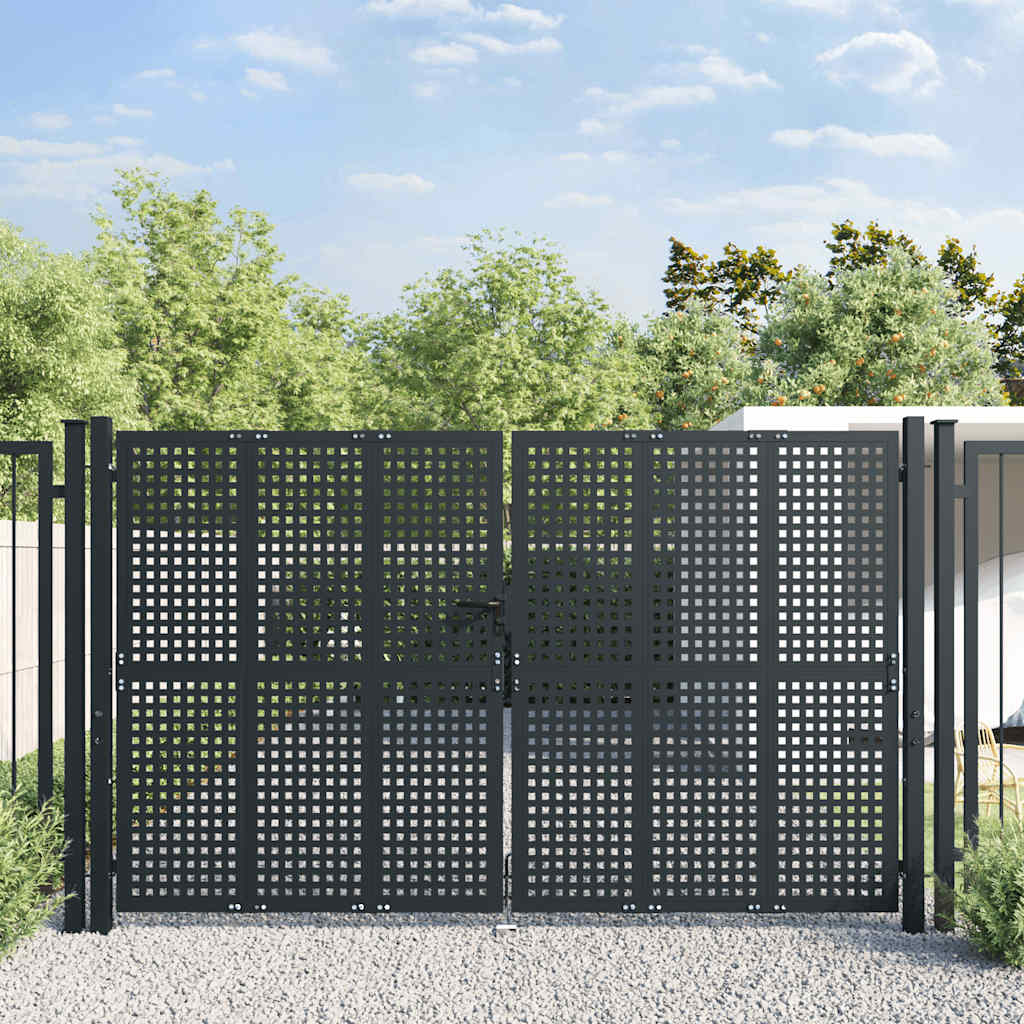vidaXL Garden Gate Anthracite Steel
