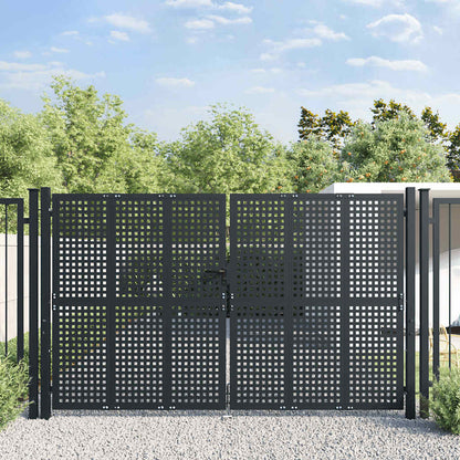 vidaXL Garden Gate Anthracite Steel