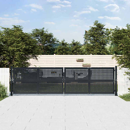 vidaXL Garden Gate Anthracite Steel