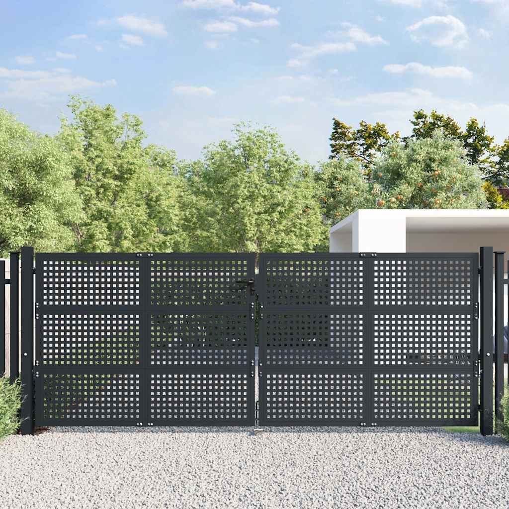 vidaXL Garden Gate Anthracite Steel