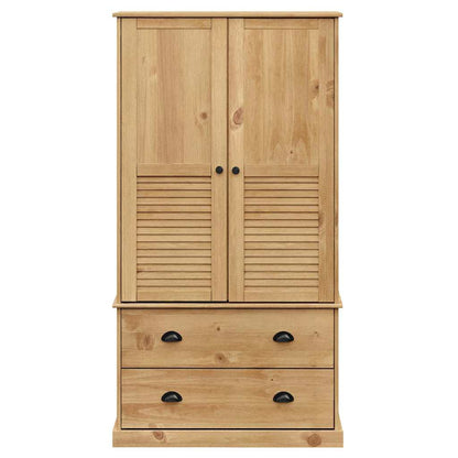 vidaXL Wardrobe "VIGO" 90x55x170 cm Solid Wood Pine 3