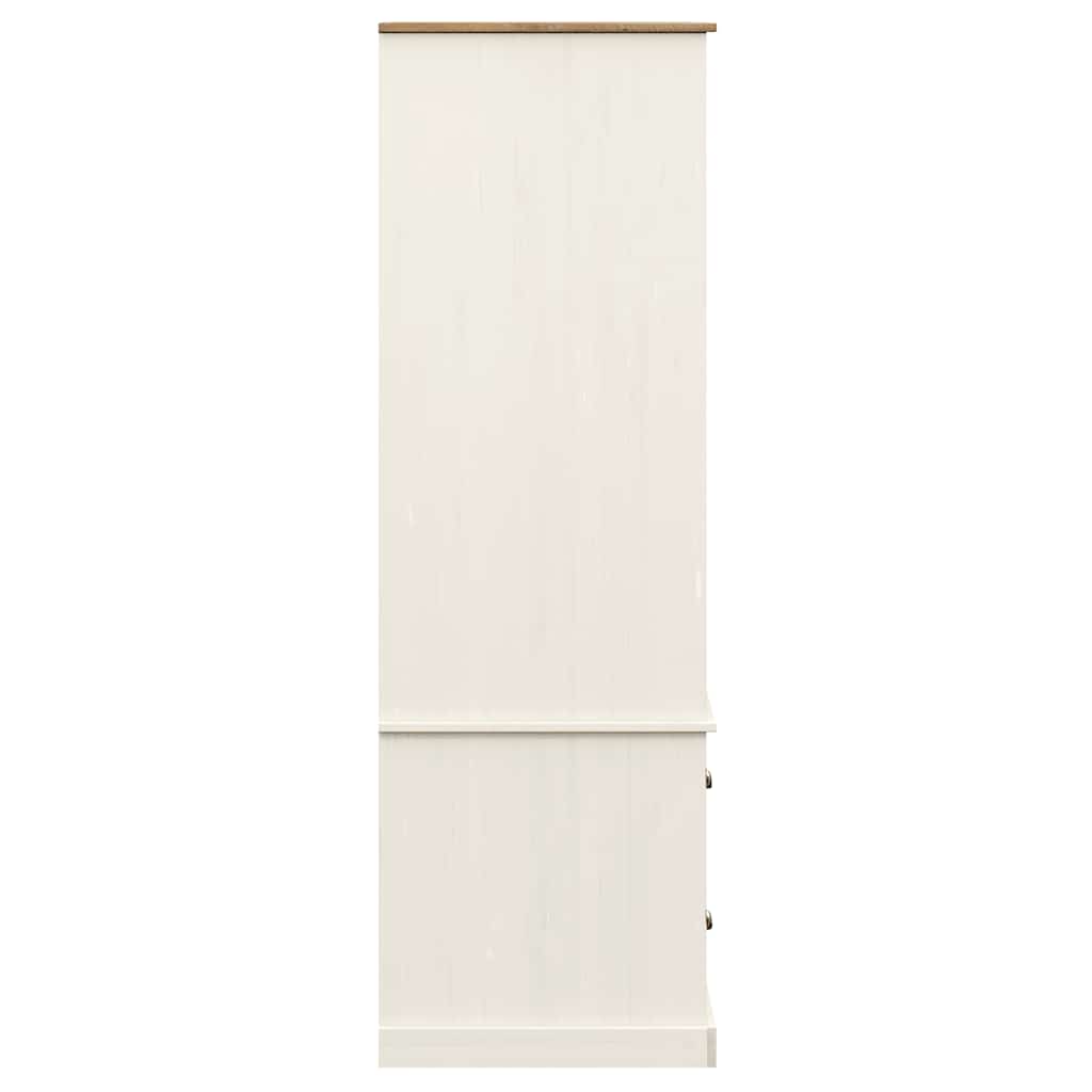 vidaXL Wardrobe "VIGO" White 90x55x170 cm Solid Wood Pine 5
