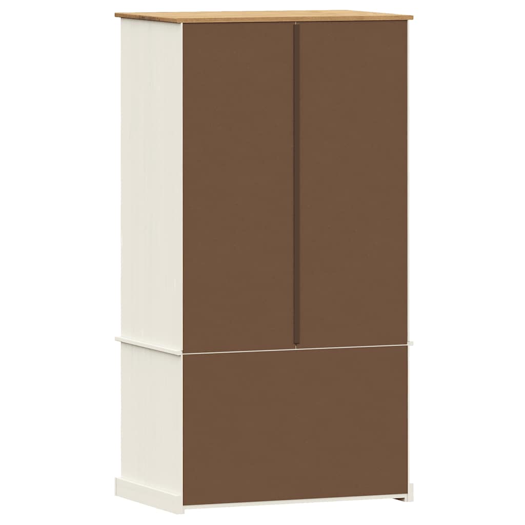 vidaXL Wardrobe "VIGO" White 90x55x170 cm Solid Wood Pine 6