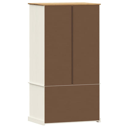 vidaXL Wardrobe "VIGO" White 90x55x170 cm Solid Wood Pine 6