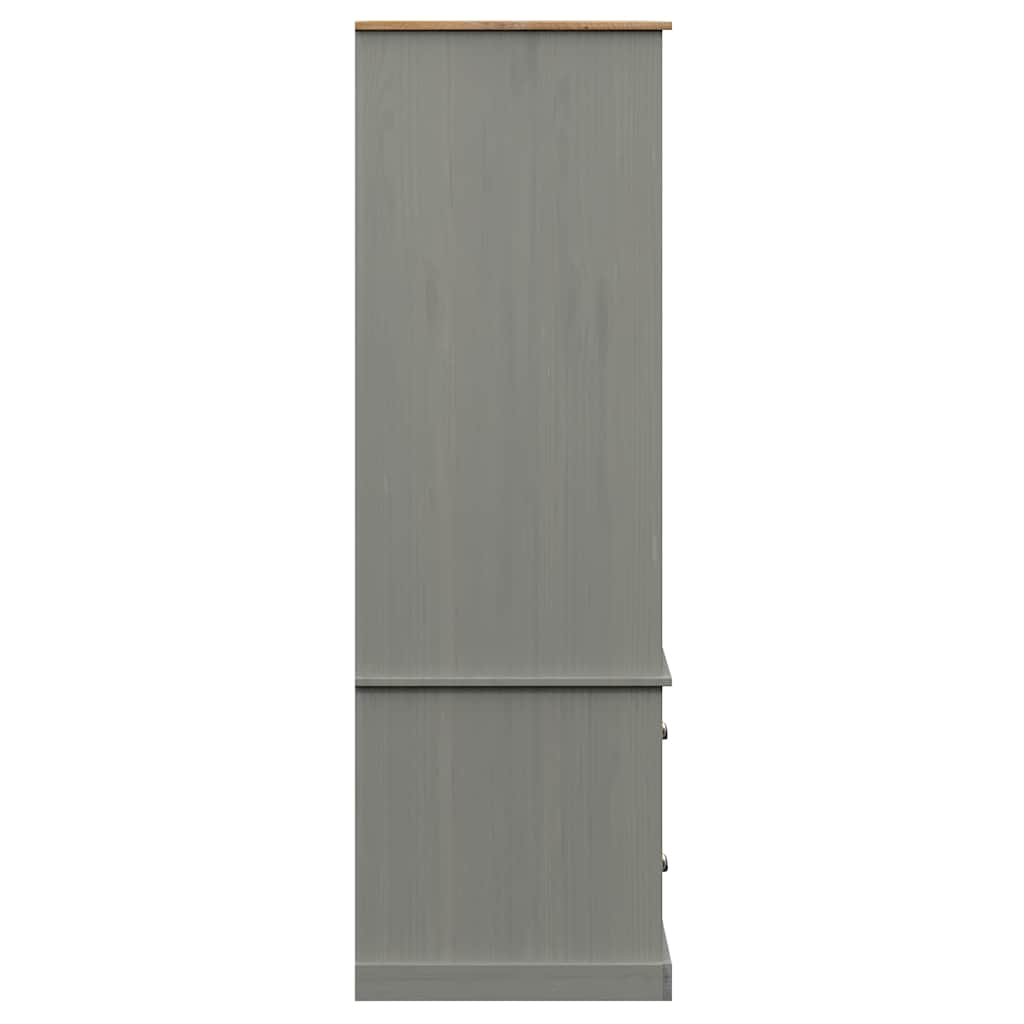 vidaXL Wardrobe "VIGO" Grey 90x55x170 cm Solid Wood Pine 5