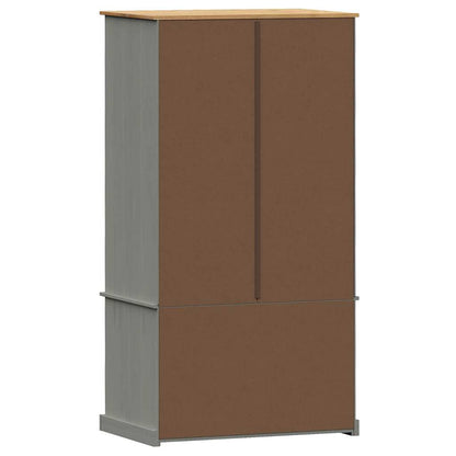 vidaXL Wardrobe "VIGO" Grey 90x55x170 cm Solid Wood Pine 6
