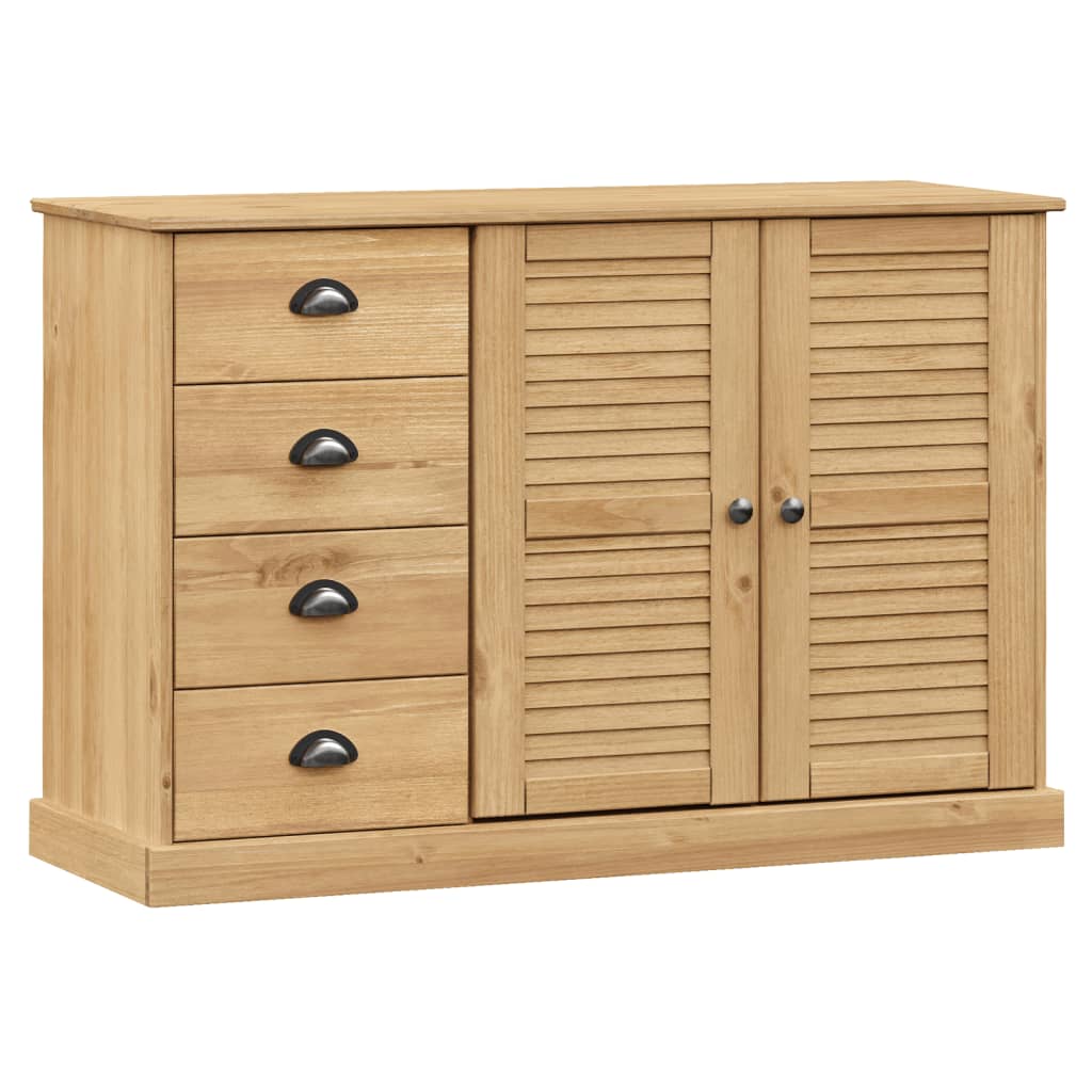 vidaXL Sideboard with Drawers VIGO 113x40x75 cm Solid Wood Pine 2