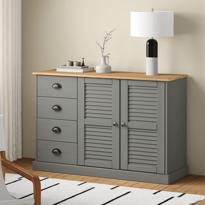 vidaXL Sideboard with Drawers "VIGO" 113x40x75 cm Solid Wood Pine