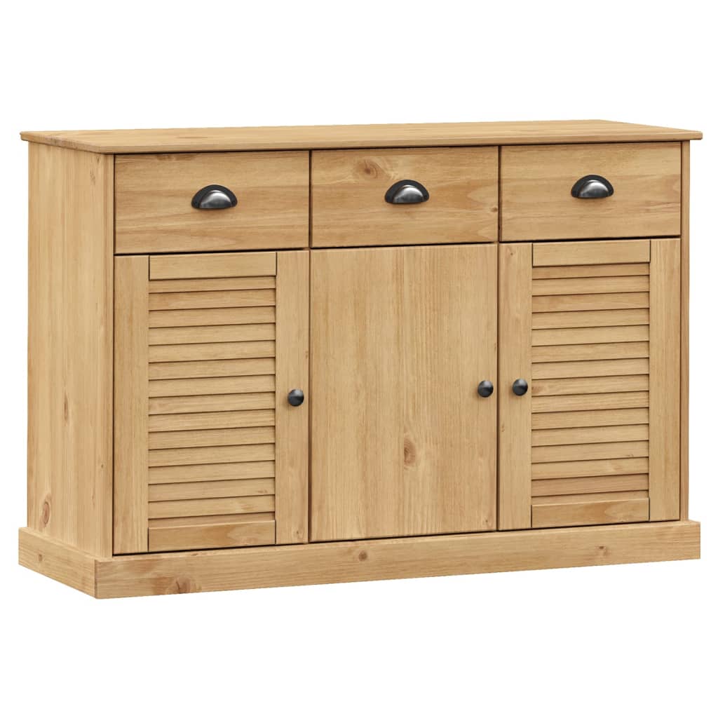 vidaXL Sideboard with Drawers VIGO 113x40x75 cm Solid Wood Pine 2