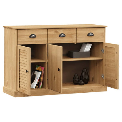 vidaXL Sideboard with Drawers VIGO 113x40x75 cm Solid Wood Pine 3