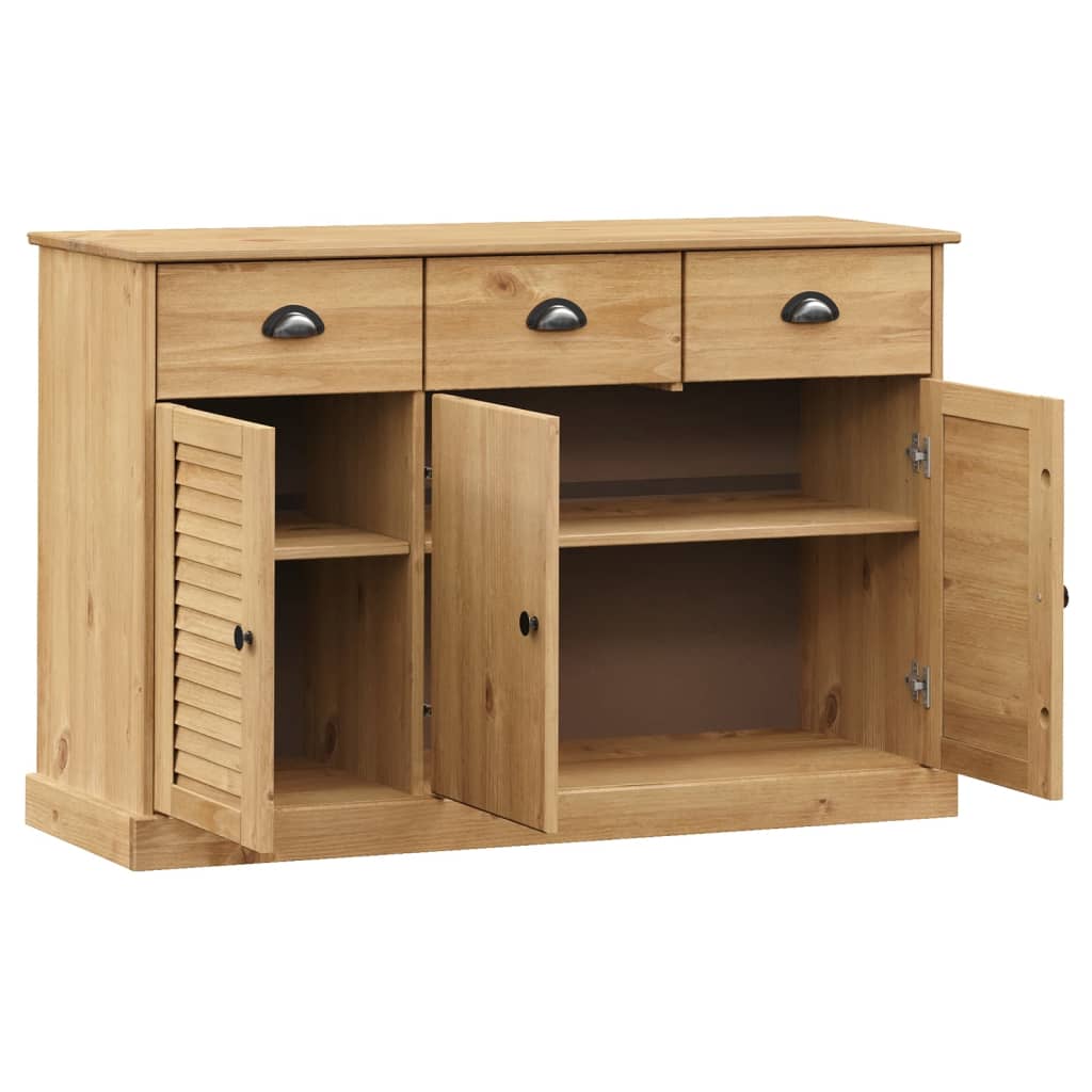 vidaXL Sideboard with Drawers VIGO 113x40x75 cm Solid Wood Pine 4