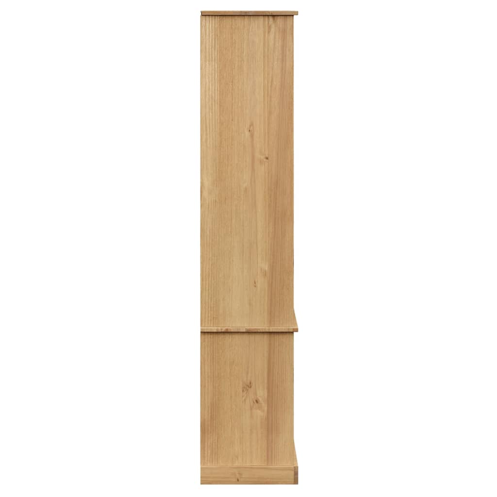 vidaXL Glass Display Cabinet "VIGO" 85x35x170 cm Solid Wood Pine 5