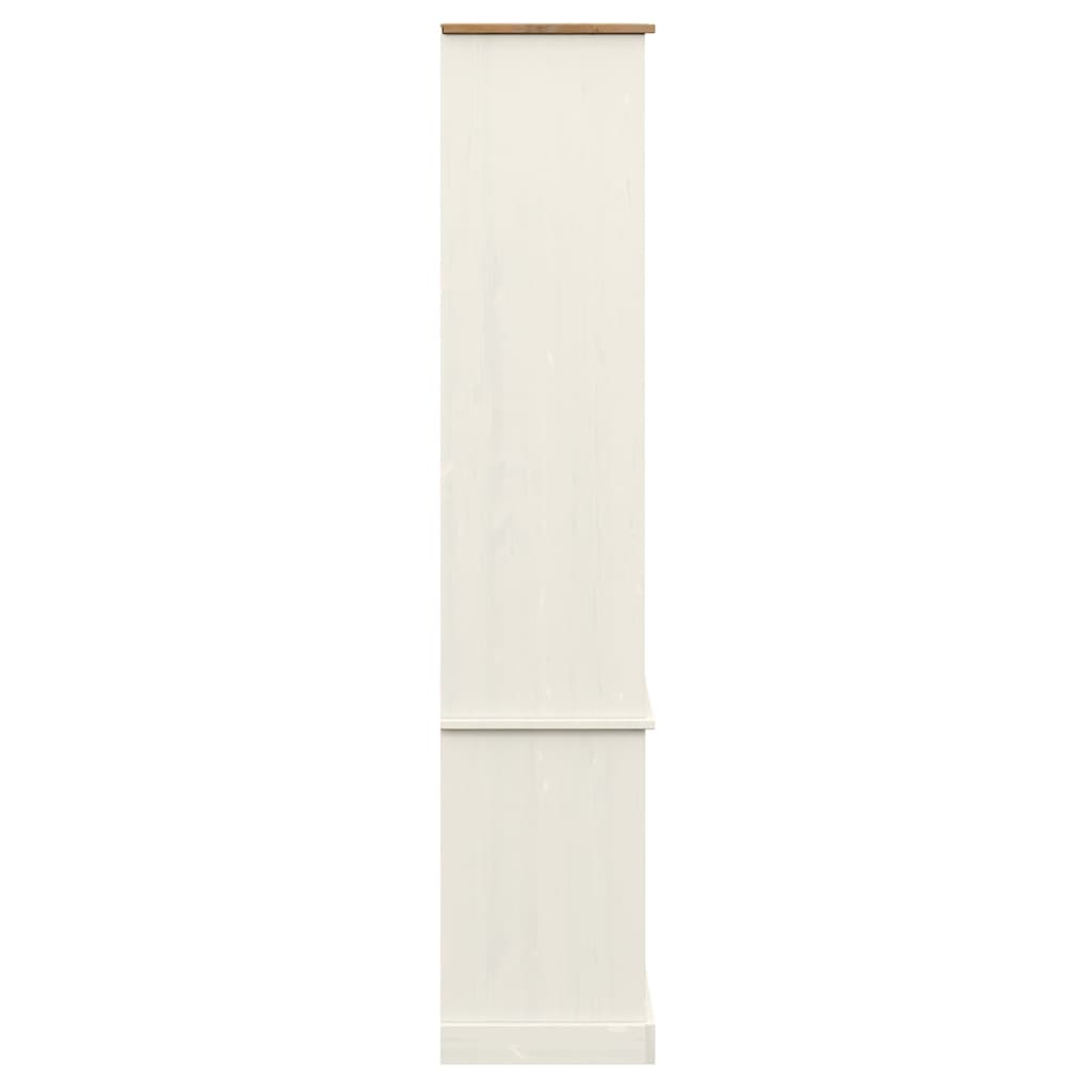 vidaXL Glass Display Cabinet "VIGO" White 85x35x170 cm Solid Wood Pine 5