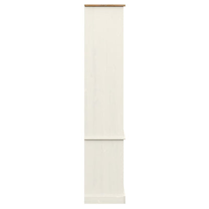 vidaXL Glass Display Cabinet "VIGO" White 85x35x170 cm Solid Wood Pine 5