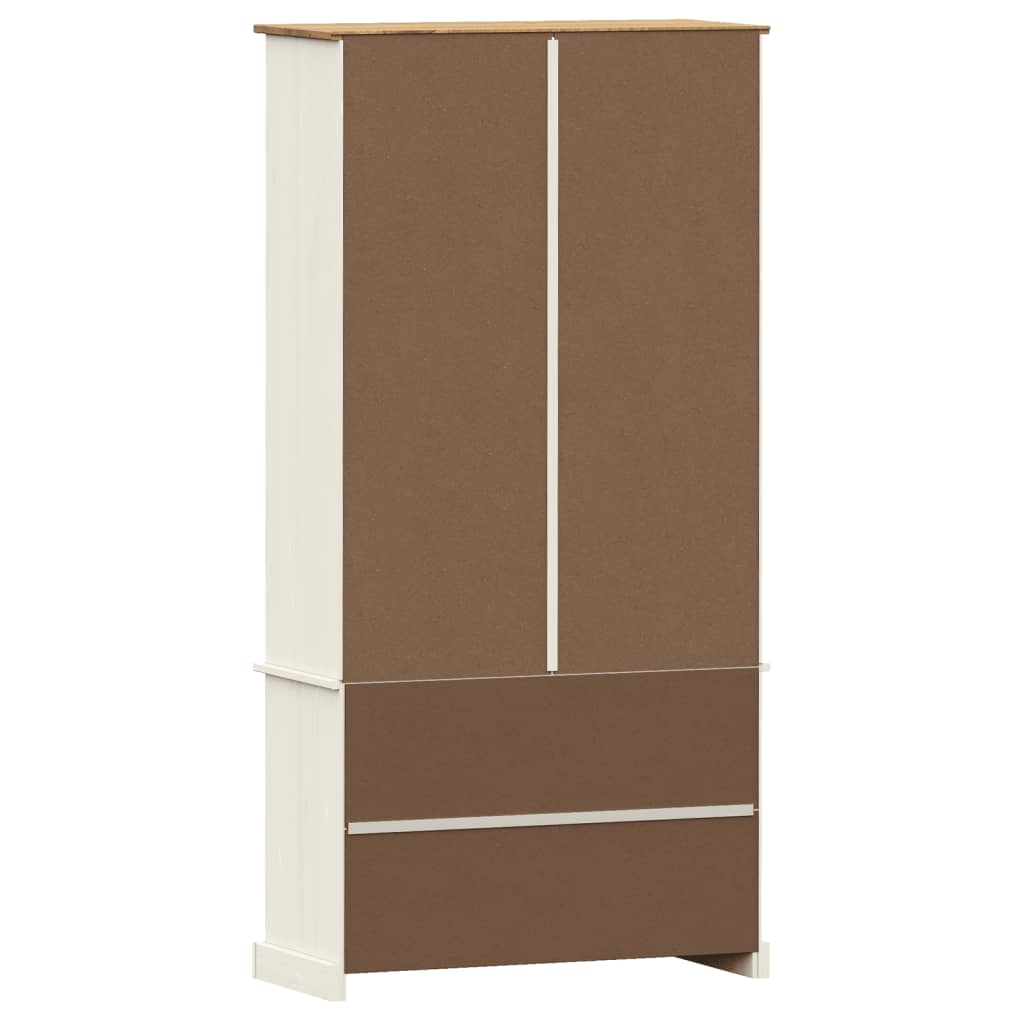 vidaXL Glass Display Cabinet "VIGO" White 85x35x170 cm Solid Wood Pine 6