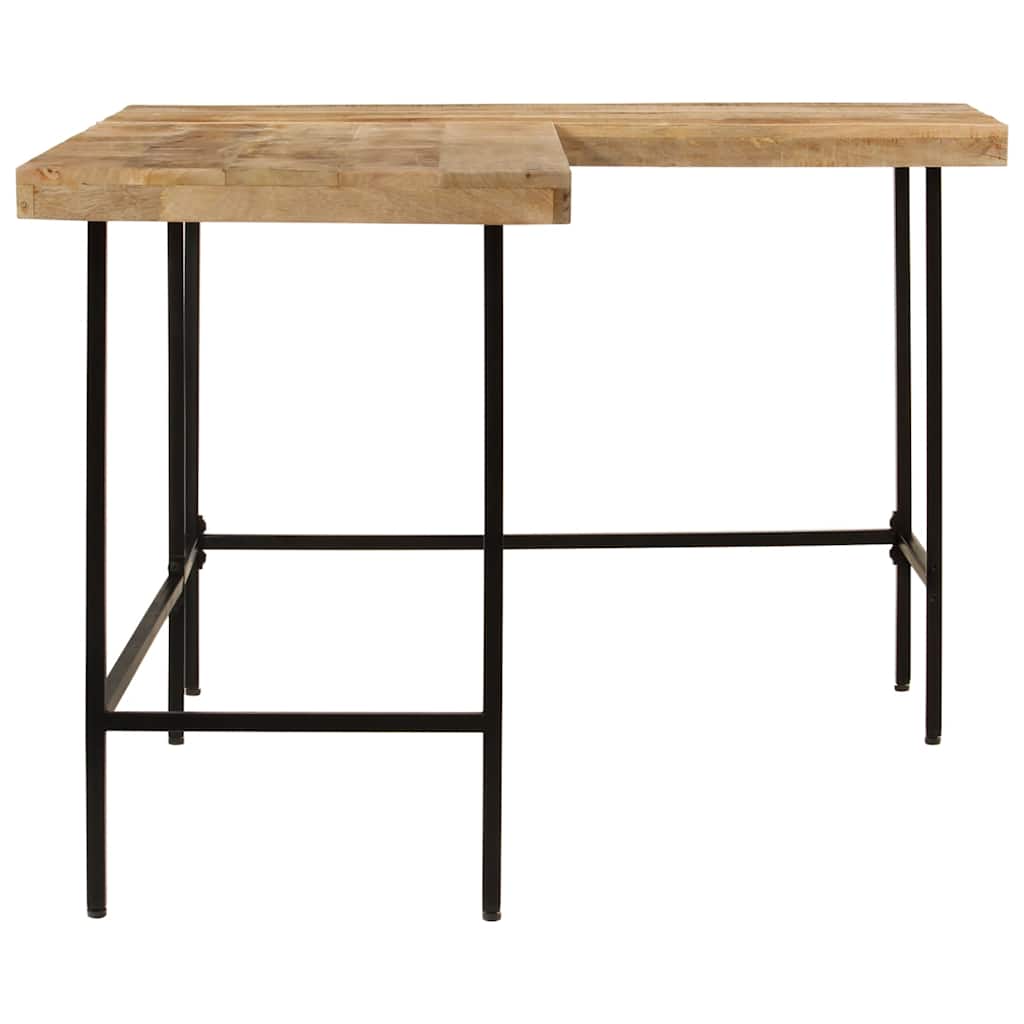 vidaXL Desk 165x110x77 cm Solid Wood Mango and Iron 4