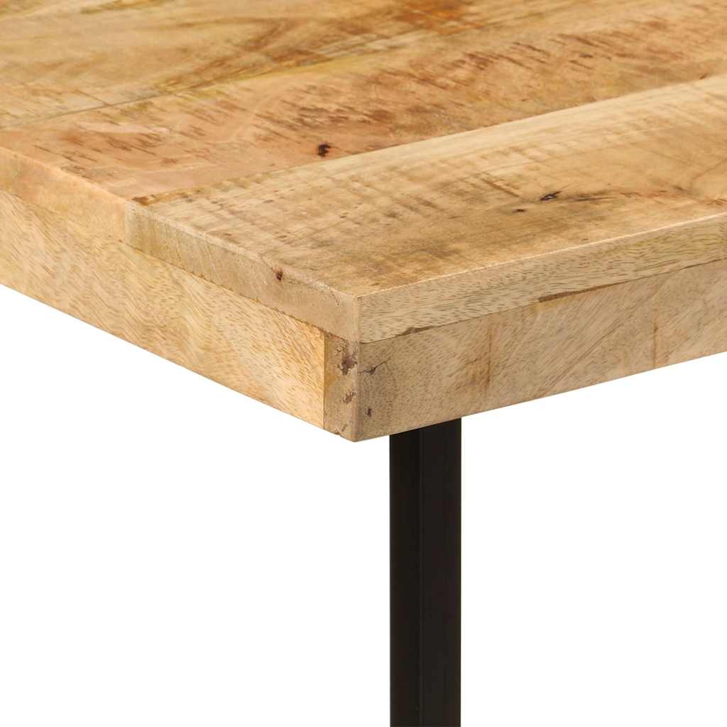 vidaXL Desk 165x110x77 cm Solid Wood Mango and Iron 6