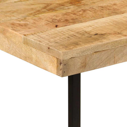 vidaXL Desk 165x110x77 cm Solid Wood Mango and Iron 6